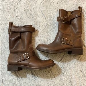 DKNY brown leather boots